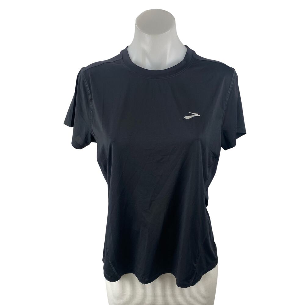 NEW Brooks Sprint Free Short Sleeve 3.0 Black Athletic Activewear Shirt Top Sz M